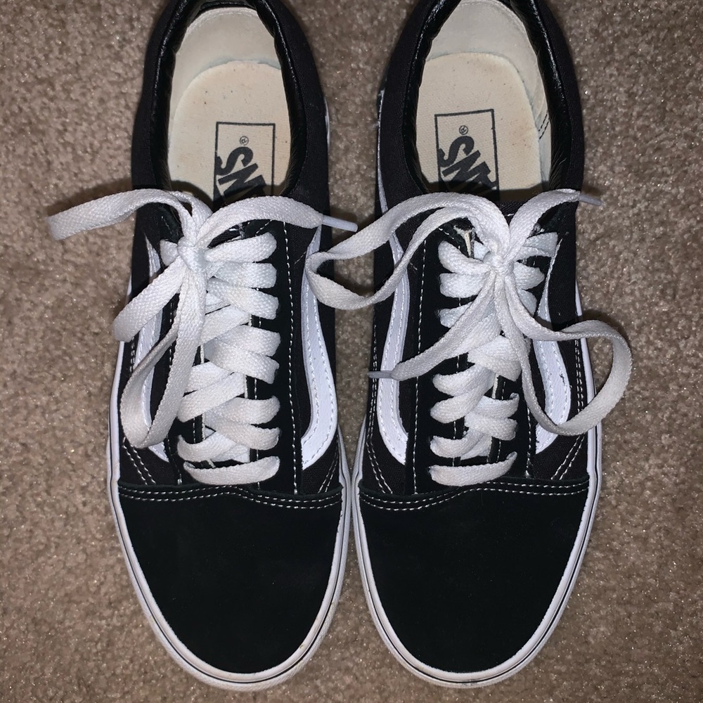 Black platform vans